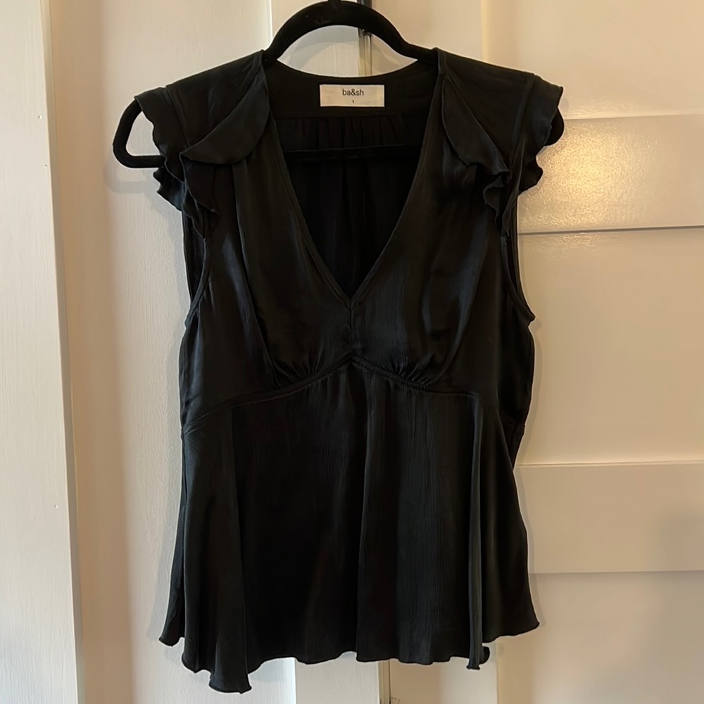 Black silk Ba&sh top size 1